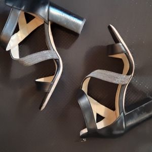 SOLD - Fabiana Filippi Zip Back Strappy Black Leather Dress Sandals 37 7